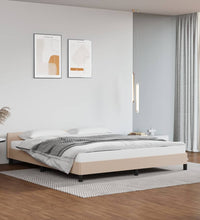 Bettgestell mit Kopfteil ohne Matratze Cappuccino 180x200 cm