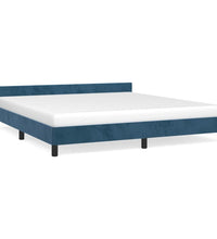 Bettgestell ohne Matratze Dunkelblau 180x200 cm Samt