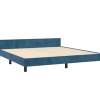 Bettgestell ohne Matratze Dunkelblau 180x200 cm Samt