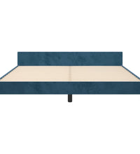 Bettgestell ohne Matratze Dunkelblau 180x200 cm Samt