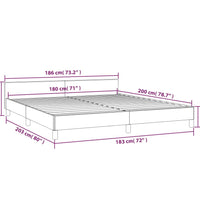 Bettgestell ohne Matratze Dunkelblau 180x200 cm Samt