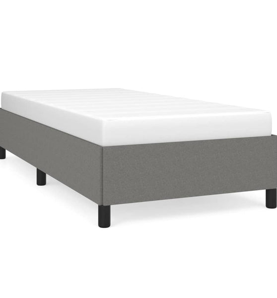 Bettgestell ohne Matratze Dunkelgrau 90x190 cm Einzelstoff