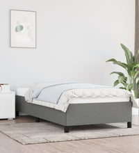 Bettgestell ohne Matratze Dunkelgrau 90x190 cm Einzelstoff