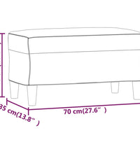 Sitzbank Braun 70x35x41 cm Kunstleder