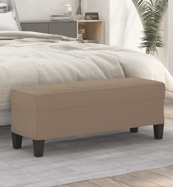 Sitzbank Taupe 100x35x41 cm Mikrofasergewebe