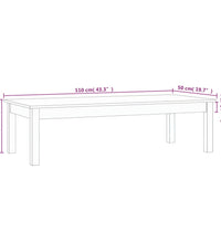 Couchtisch 110x50x30 cm Massivholz Kiefer