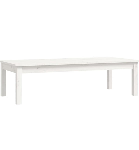 Couchtisch Weiß 110x50x30 cm Massivholz Kiefer