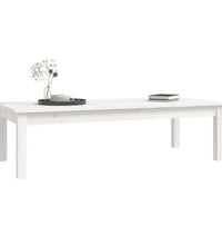 Couchtisch Weiß 110x50x30 cm Massivholz Kiefer