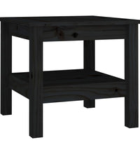 Couchtisch Schwarz 45x45x40 cm Massivholz Kiefer
