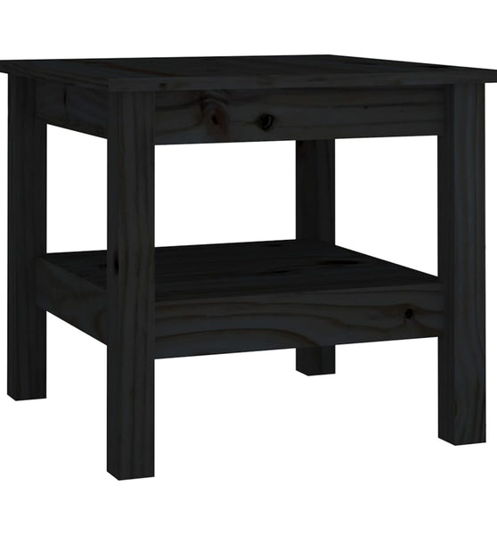 Couchtisch Schwarz 45x45x40 cm Massivholz Kiefer