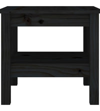 Couchtisch Schwarz 45x45x40 cm Massivholz Kiefer