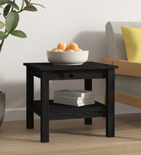 Couchtisch Schwarz 45x45x40 cm Massivholz Kiefer