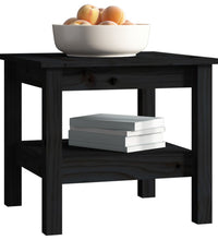 Couchtisch Schwarz 45x45x40 cm Massivholz Kiefer