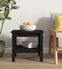 Couchtisch Schwarz 45x45x40 cm Massivholz Kiefer