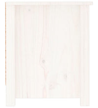 Schuhschrank Weiß 110x38x45,5 cm Massivholz Kiefer