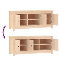 Schuhschrank 110x38x45,5 cm Massivholz Kiefer