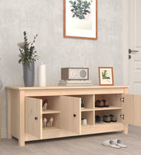 Schuhschrank 110x38x45,5 cm Massivholz Kiefer