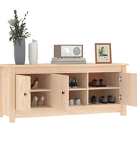 Schuhschrank 110x38x45,5 cm Massivholz Kiefer