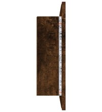 LED-Spiegelschrank Räuchereiche 60x12x45 cm Holzwerkstoff