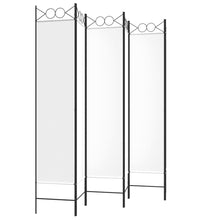 6-tlg. Paravent Weiß 240x200 cm Stoff