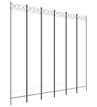 6-tlg. Paravent Weiß 240x220 cm Stoff