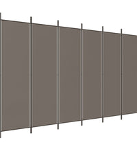 6-tlg. Paravent Anthrazit 300x220 cm Stoff