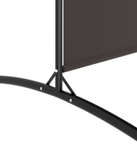 6-tlg. Paravent Braun 520x180 cm Stoff