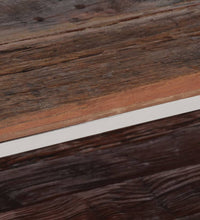 Couchtisch Silbern Edelstahl und Massive Holzschwellen