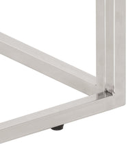 Couchtisch Silbern Edelstahl und Massive Holzschwellen