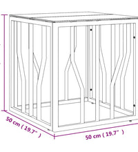 Couchtisch Silbern 50x50x50 cm Edelstahl und Glas