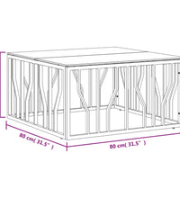 Couchtisch Golden 80x80x40 cm Edelstahl und Glas