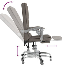 Bürostuhl mit Massagefunktion Taupe Stoff