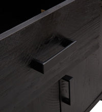 Sideboard Schwarz 110x35x70 cm Massivholz Kiefer
