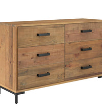 Sideboard Braun 110x35x70 cm Massivholz Kiefer