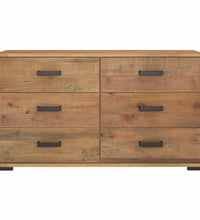 Sideboard Braun 110x35x70 cm Massivholz Kiefer