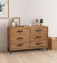 Sideboard Braun 110x35x70 cm Massivholz Kiefer