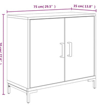 Sideboard Braun 75x35x70 cm Massivholz Kiefer