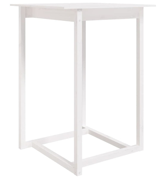 Bartisch Weiß 80x80x110 cm Massivholz Kiefer