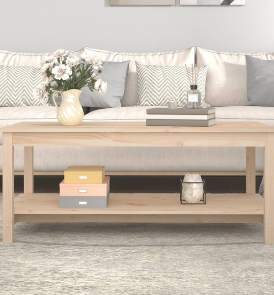 Couchtisch 110x55x45 cm Massivholz Kiefer