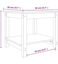 Couchtisch 50x50x45 cm Massivholz Kiefer