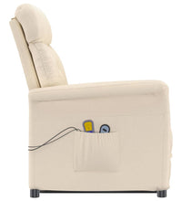 Massagesessel Elektrisch Beige Mikrofaser