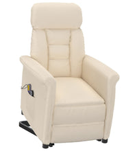 Massagesessel Elektrisch Beige Mikrofaser