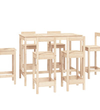 7-tlg. Bar-Set Massivholz Kiefer