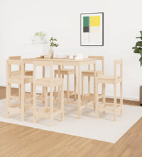 7-tlg. Bar-Set Massivholz Kiefer