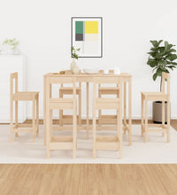 7-tlg. Bar-Set Massivholz Kiefer