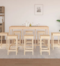 9-tlg. Bar-Set Massivholz Kiefer