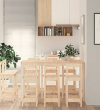9-tlg. Bar-Set Massivholz Kiefer