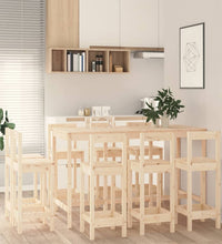 9-tlg. Bar-Set Massivholz Kiefer