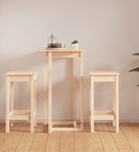 3-tlg. Bar-Set Massivholz Kiefer