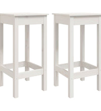 3-tlg. Bar-Set Weiß Massivholz Kiefer